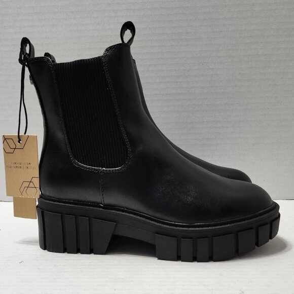 New Madden NYC Chunky Lug Chelsea Boots - Black - Size 8 - Picture 1 of 6